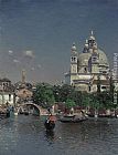 Della Canvas Paintings - Venetian Lagoon Near the Church of Santa Maria della Salute